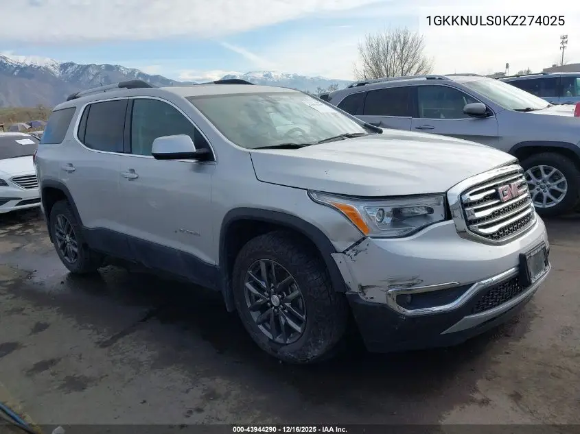 1GKKNULS0KZ274025 2019 GMC Acadia Slt-1