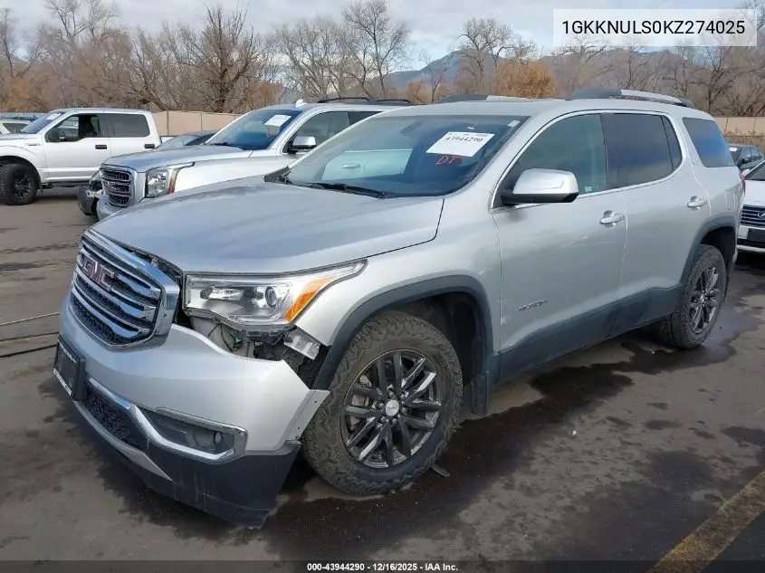 1GKKNULS0KZ274025 2019 GMC Acadia Slt-1