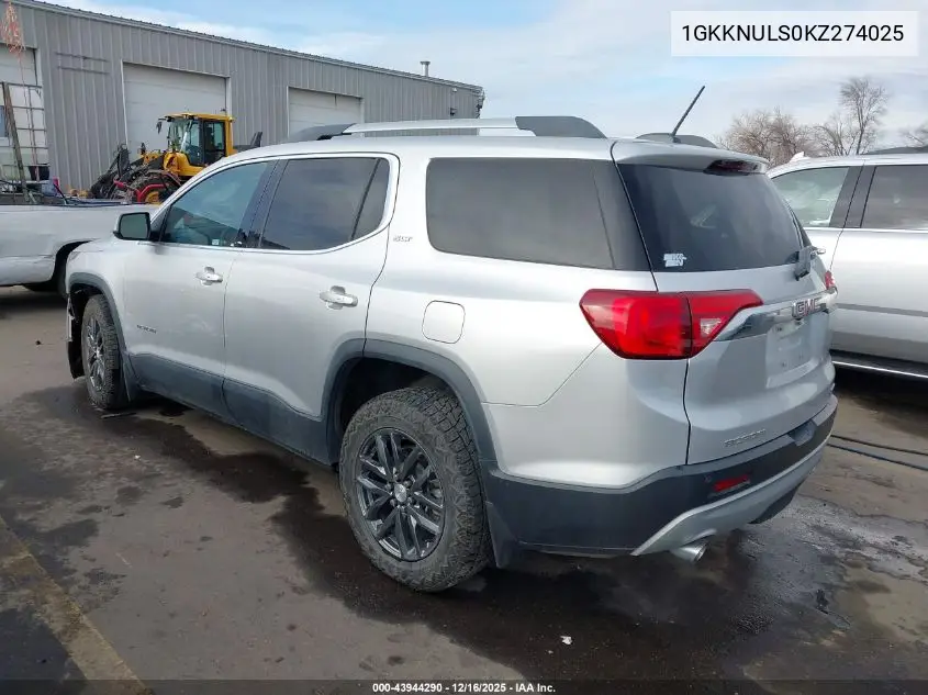 1GKKNULS0KZ274025 2019 GMC Acadia Slt-1