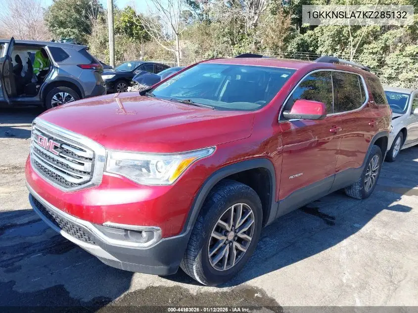 1GKKNSLA7KZ285132 2019 GMC Acadia Sle-2