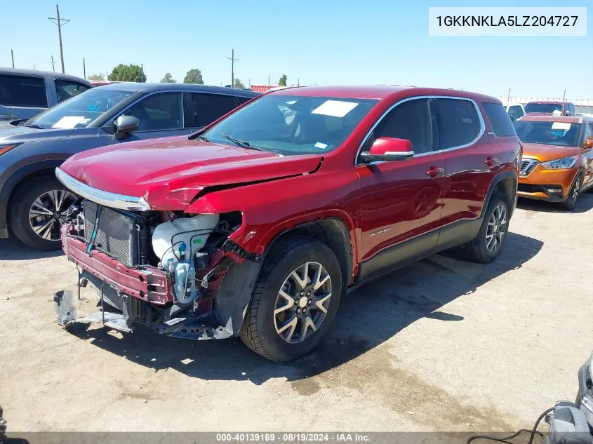 1GKKNKLA5LZ204727 2020 GMC Acadia Fwd Sle