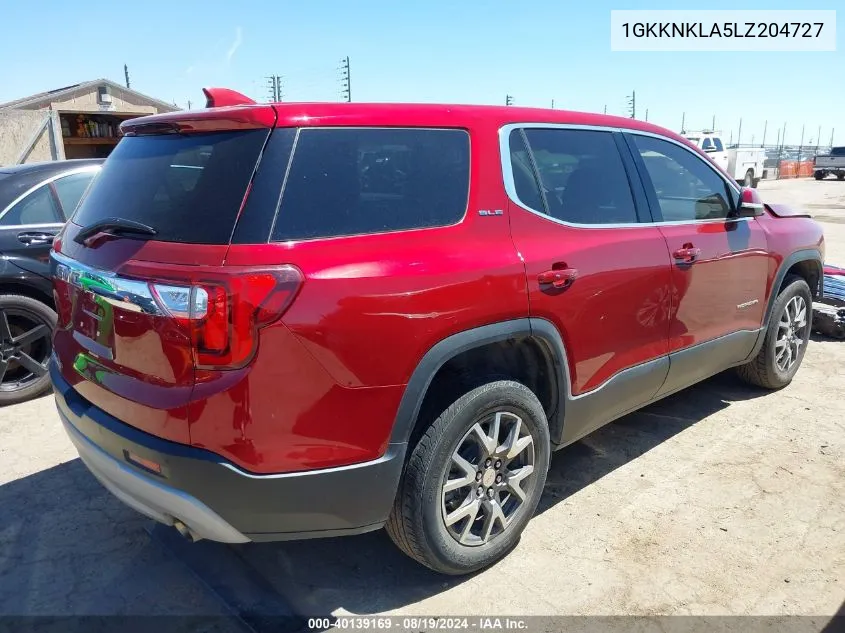 1GKKNKLA5LZ204727 2020 GMC Acadia Fwd Sle