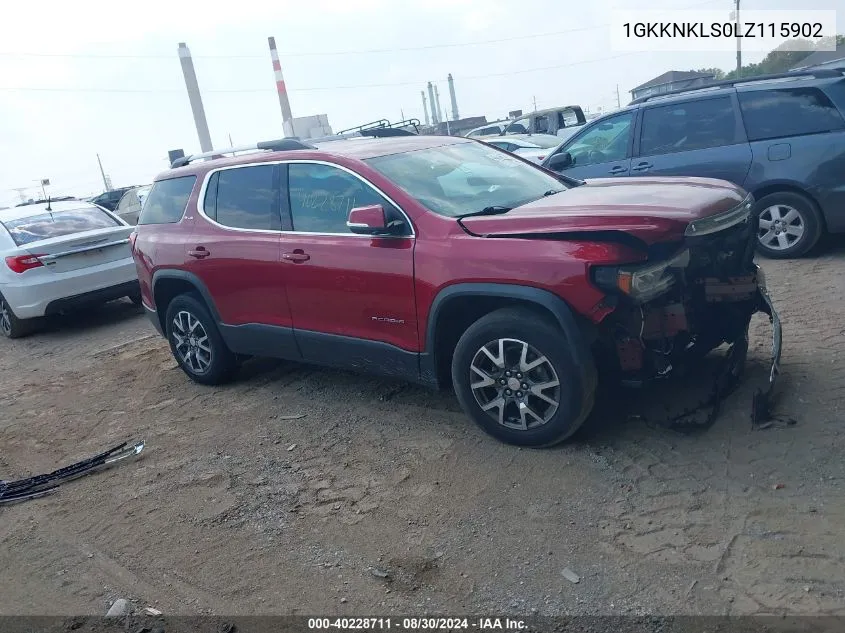 1GKKNKLS0LZ115902 2020 GMC Acadia Fwd Sle