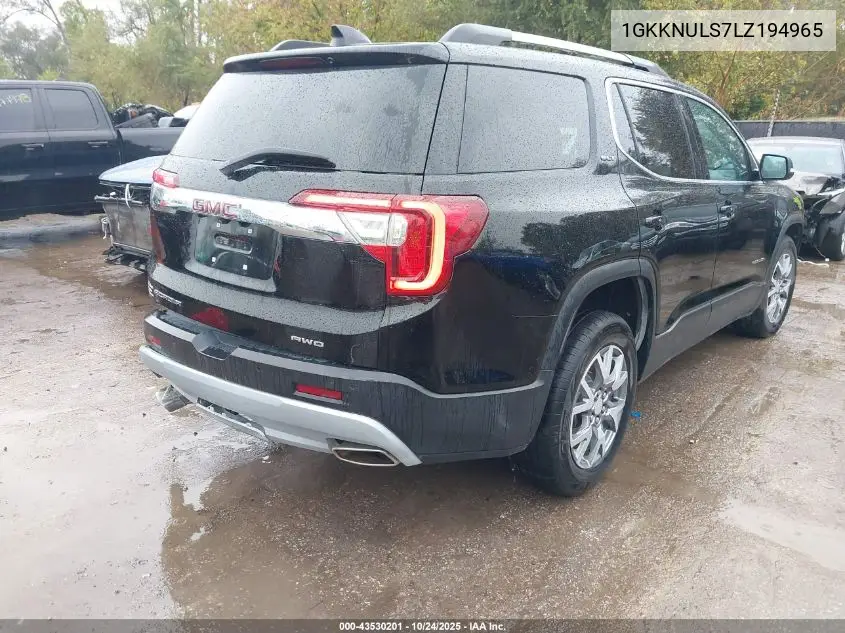 1GKKNULS7LZ194965 2020 GMC Acadia Awd Slt