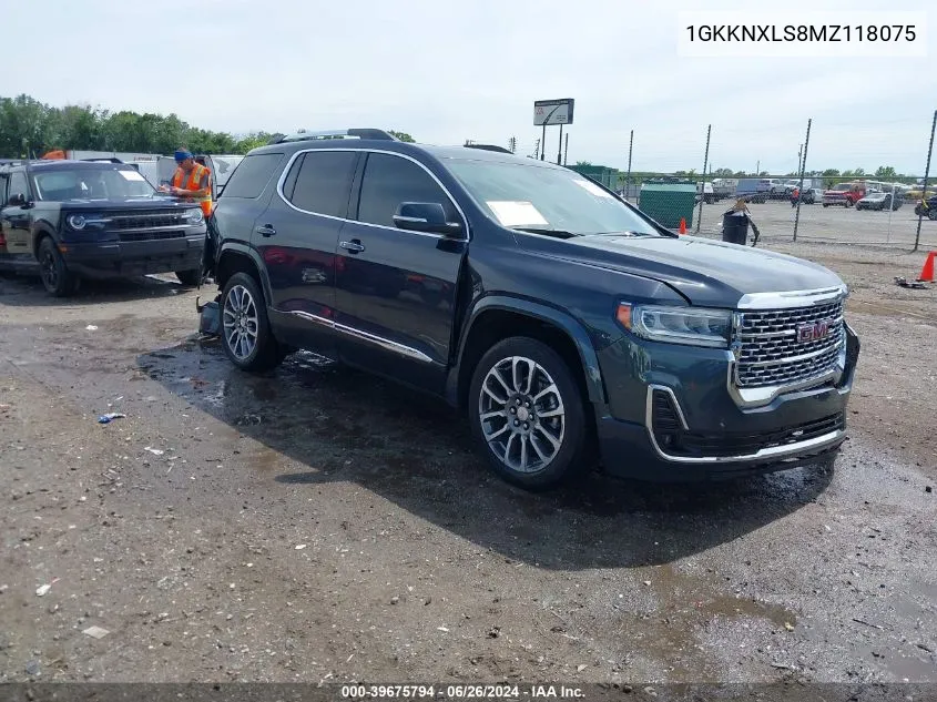 1GKKNXLS8MZ118075 2021 GMC Acadia Awd Denali