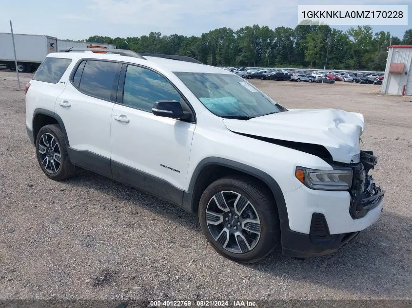 1GKKNKLA0MZ170228 2021 GMC Acadia Fwd Sle