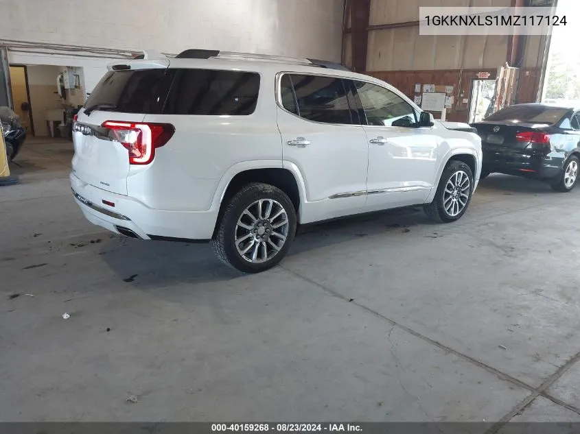 1GKKNXLS1MZ117124 2021 GMC Acadia Awd Denali