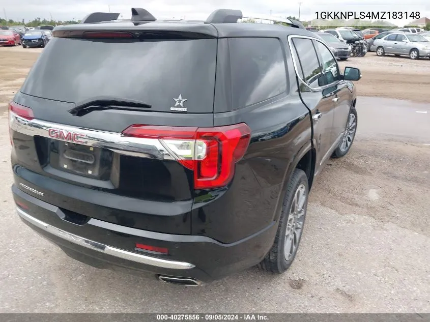 1GKKNPLS4MZ183148 2021 GMC Acadia Denali