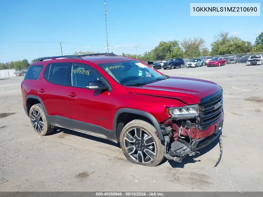 1GKKNRLS1MZ210690 2021 GMC Acadia Awd Sle