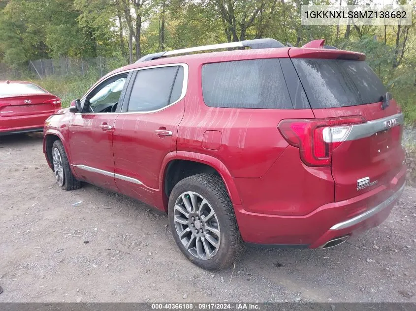 1GKKNXLS8MZ138682 2021 GMC Acadia Denali