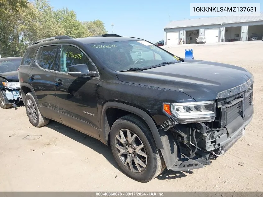 1GKKNKLS4MZ137631 2021 GMC Acadia Fwd Sle