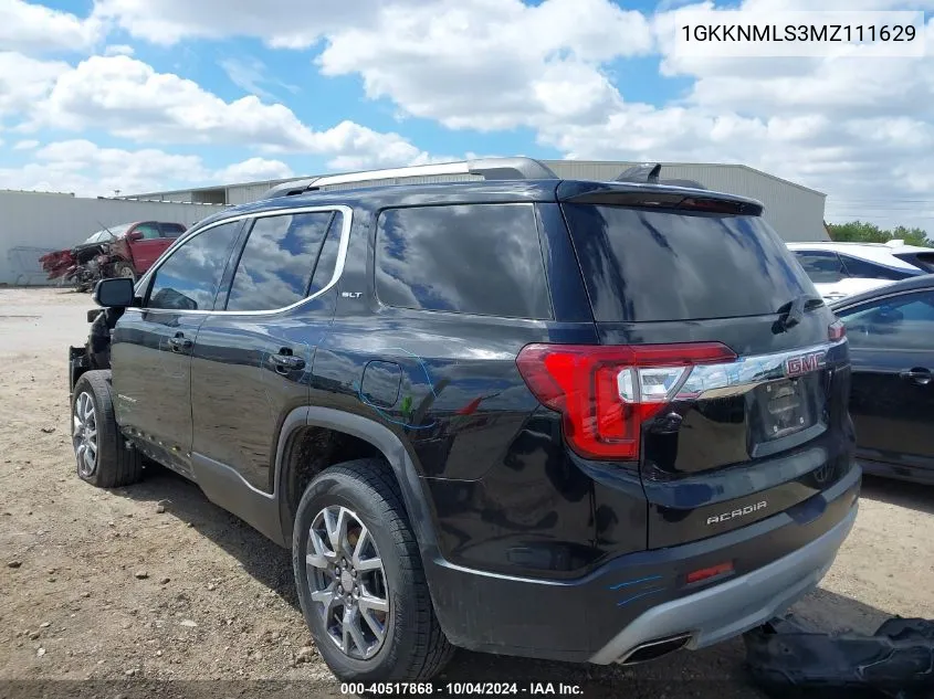 1GKKNMLS3MZ111629 2021 GMC Acadia Fwd Slt