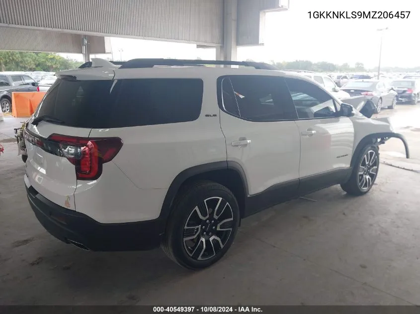 1GKKNKLS9MZ206457 2021 GMC Acadia Fwd Sle