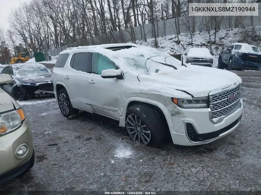 1GKKNXLS8MZ190944 2021 GMC Acadia Awd Denali