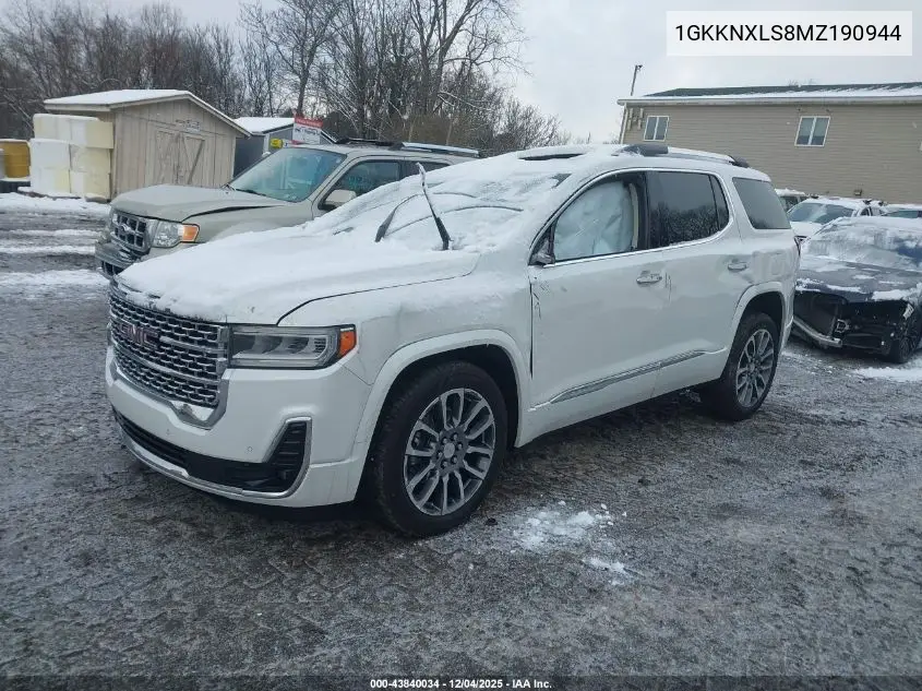 1GKKNXLS8MZ190944 2021 GMC Acadia Awd Denali