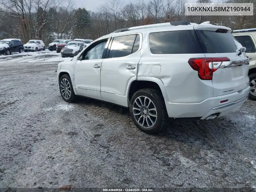 1GKKNXLS8MZ190944 2021 GMC Acadia Awd Denali
