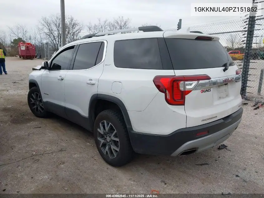 1GKKNUL40PZ151852 2023 GMC Acadia Slt