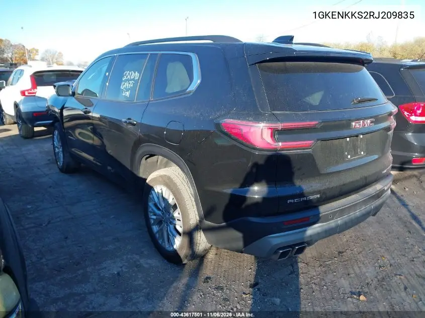 1GKENKKS2RJ209835 2024 GMC Acadia Fwd Elevation