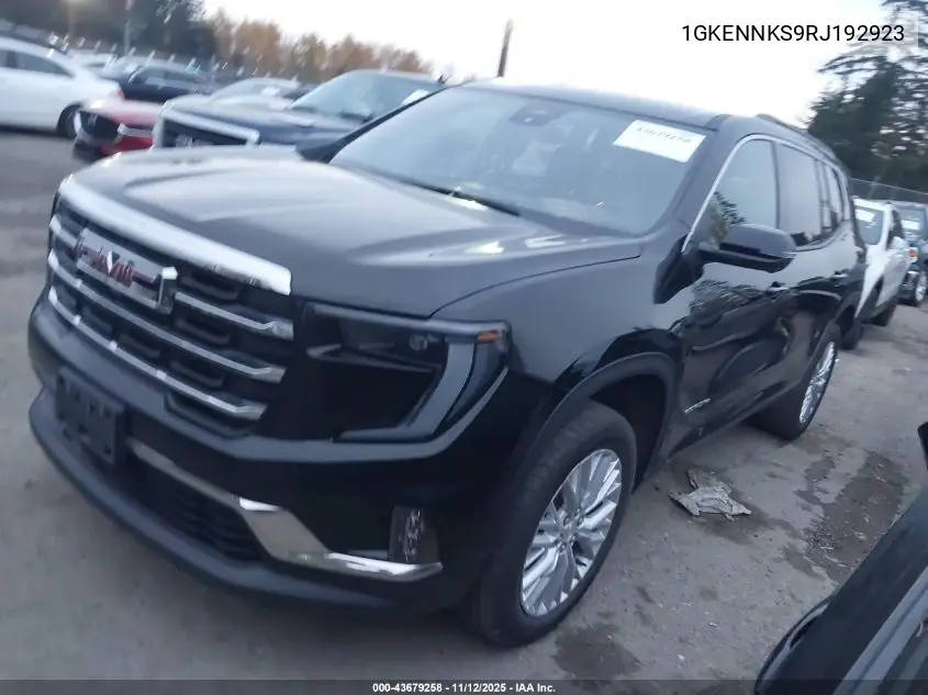 1GKENNKS9RJ192923 2024 GMC Acadia Awd Elevation