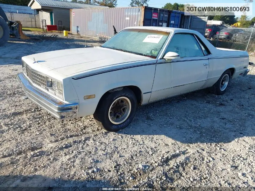 3GTCW80H6HS800693 1987 GMC Caballero