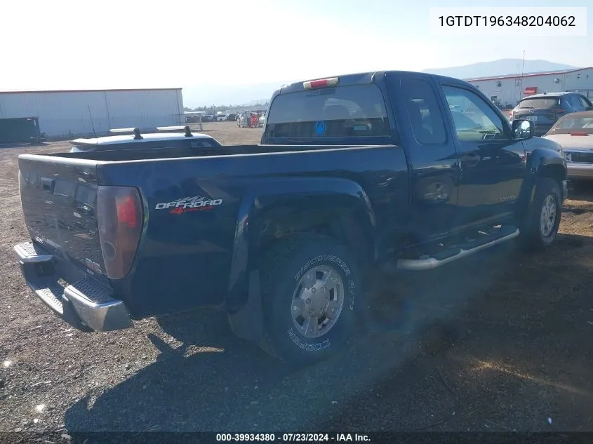 1GTDT196348204062 2004 GMC Canyon Sle