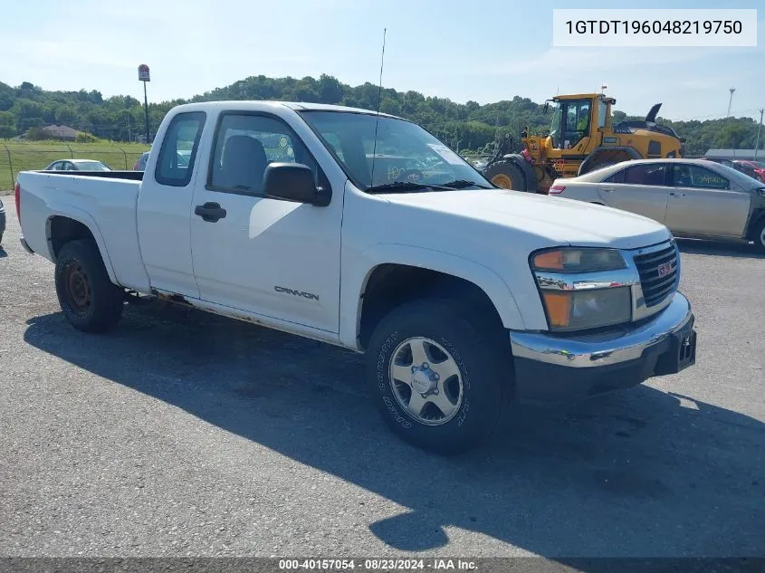 1GTDT196048219750 2004 GMC Canyon Sl