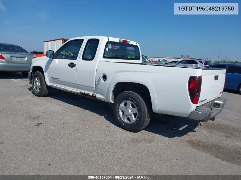 1GTDT196048219750 2004 GMC Canyon Sl