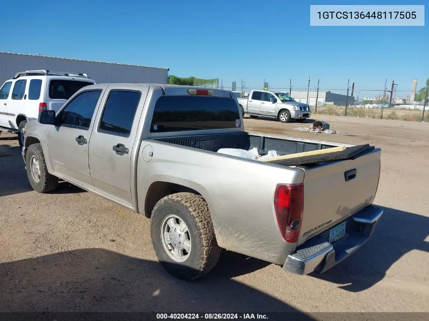 1GTCS136448117505 2004 GMC Canyon Sle