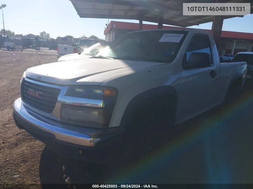 1GTDT146048111331 2004 GMC Canyon Sle