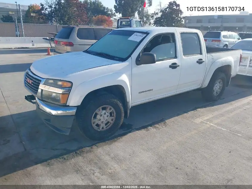 1GTDS136158170734 2005 GMC Canyon Sle