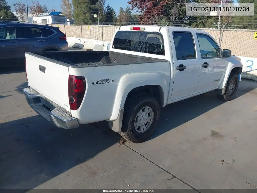 1GTDS136158170734 2005 GMC Canyon Sle