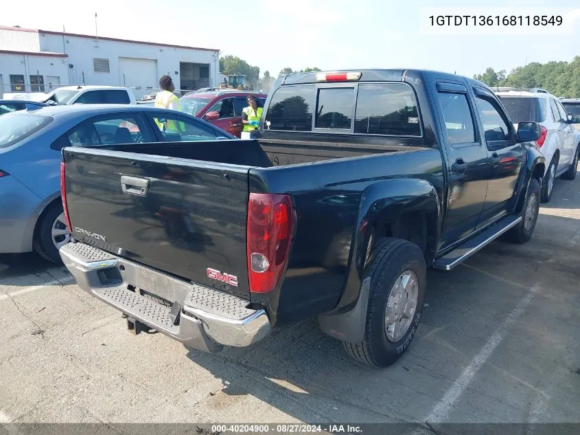 1GTDT136168118549 2006 GMC Canyon Slt