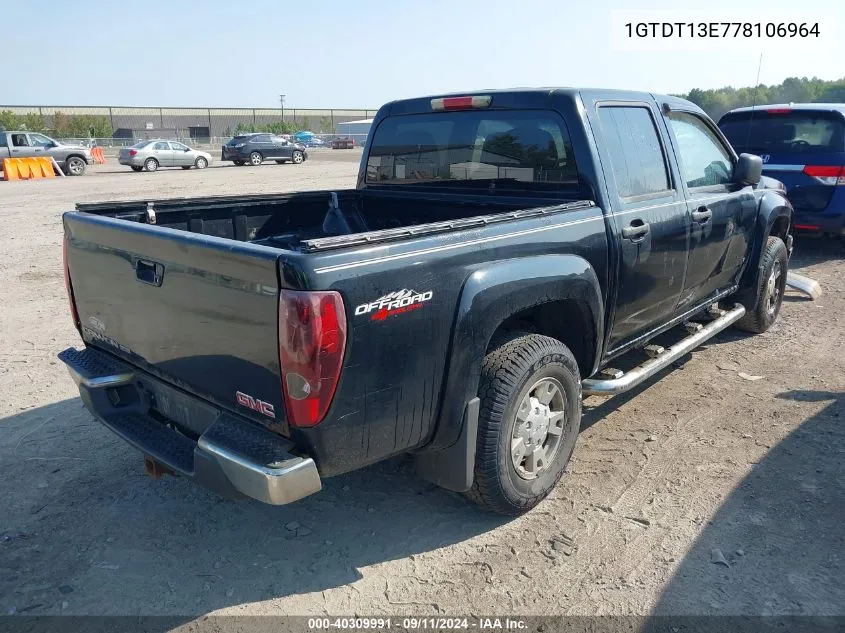 1GTDT13E778106964 2007 GMC Canyon