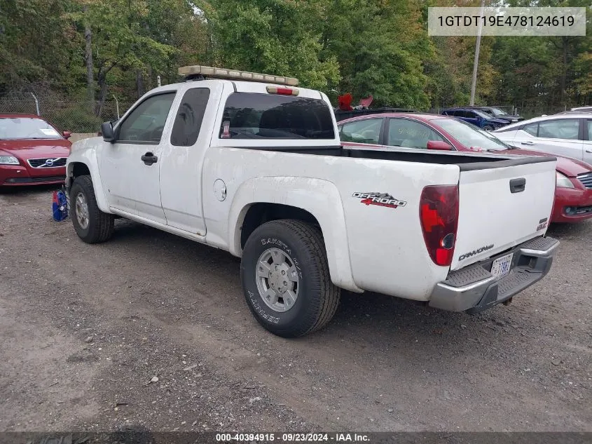 1GTDT19E478124619 2007 GMC Canyon Sle2