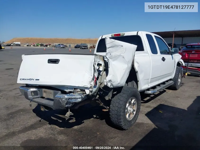 1GTDT19E478127777 2007 GMC Canyon Sle1