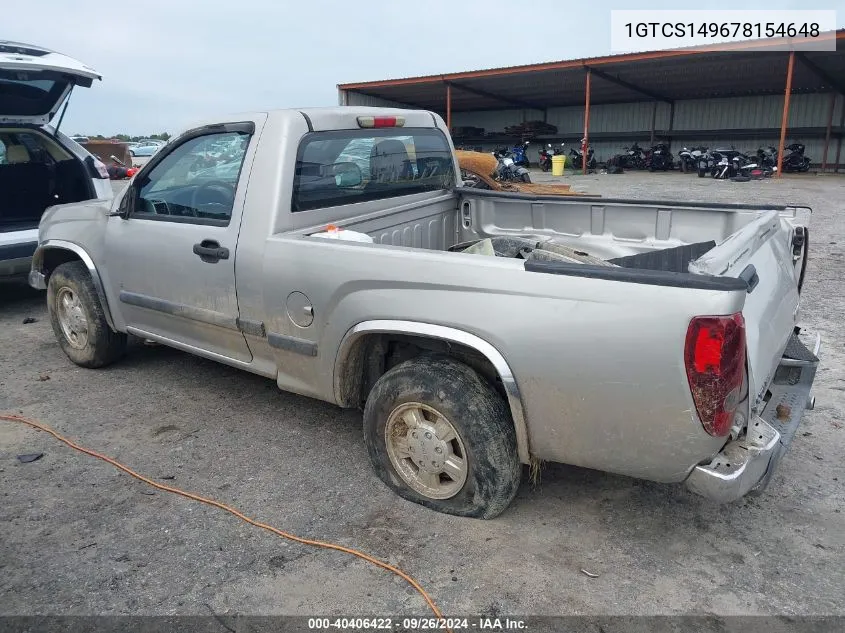 1GTCS149678154648 2007 GMC Canyon