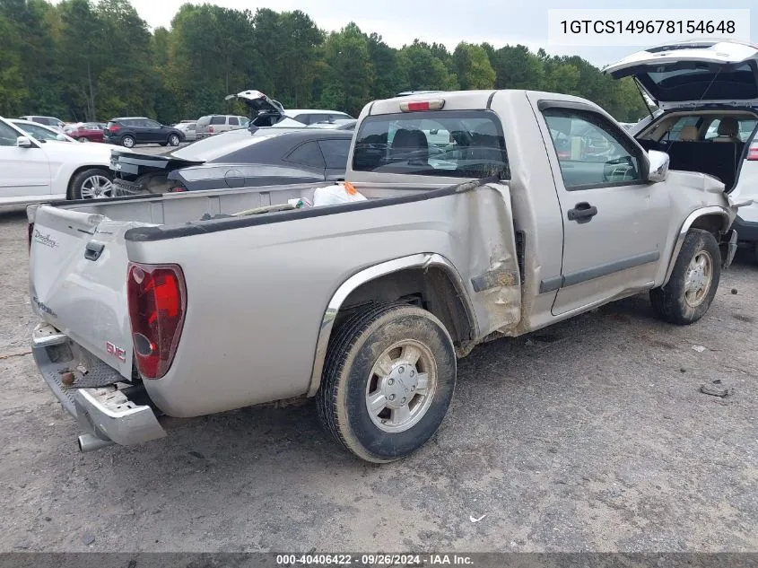 1GTCS149678154648 2007 GMC Canyon