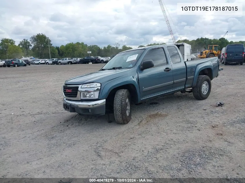 1GTDT19E178187015 2007 GMC Canyon Slt