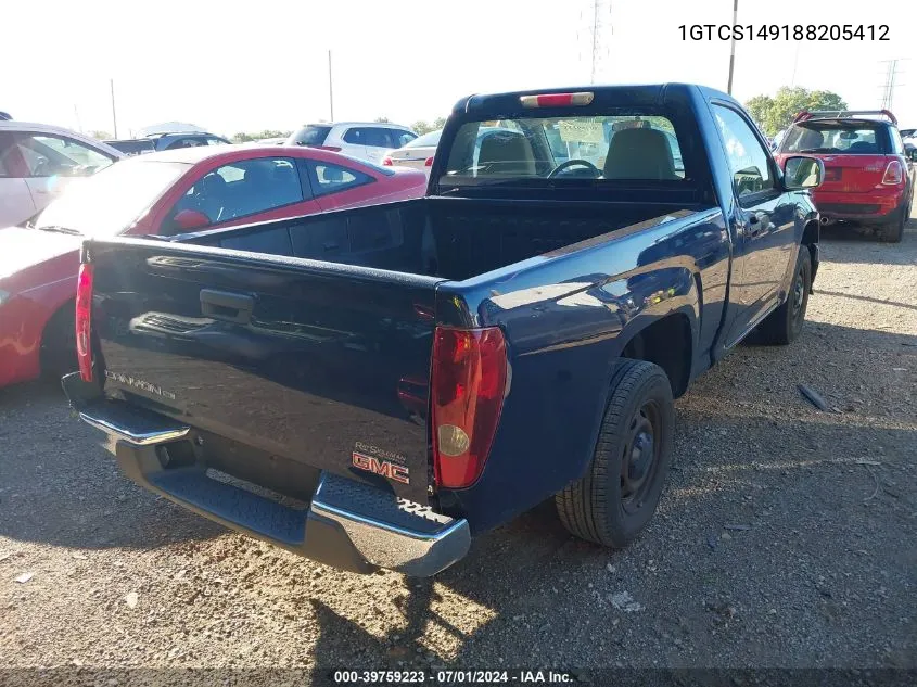 1GTCS149188205412 2008 GMC Canyon Yc1