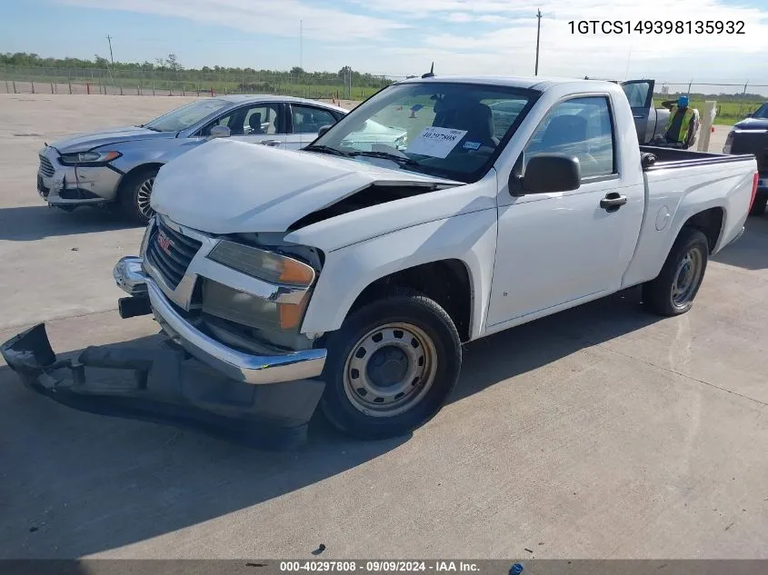 1GTCS149398135932 2009 GMC Canyon Work Truck