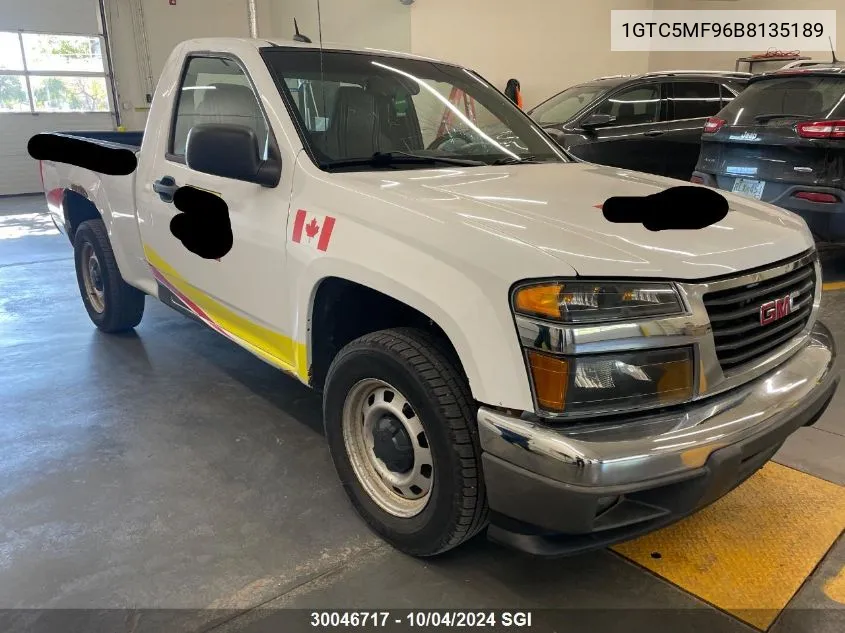 1GTC5MF96B8135189 2011 GMC Canyon Sle