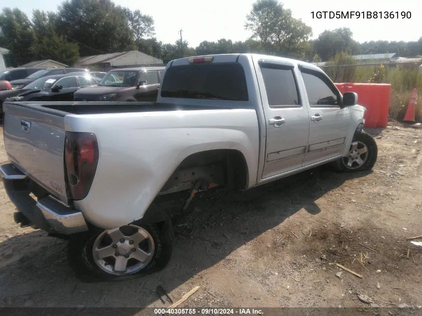 1GTD5MF91B8136190 2011 GMC Canyon Sle1