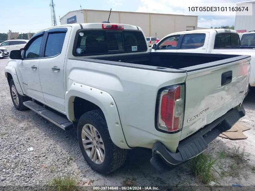 1GTG5DE31G1163674 2016 GMC Canyon Slt