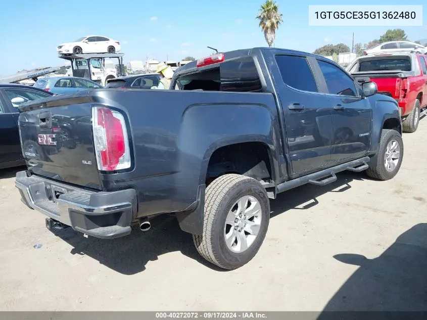 1GTG5CE35G1362480 2016 GMC Canyon Sle