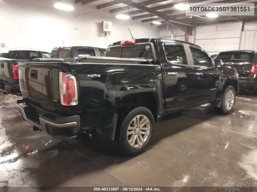 1GTG6DE35G1381551 2016 GMC Canyon Slt