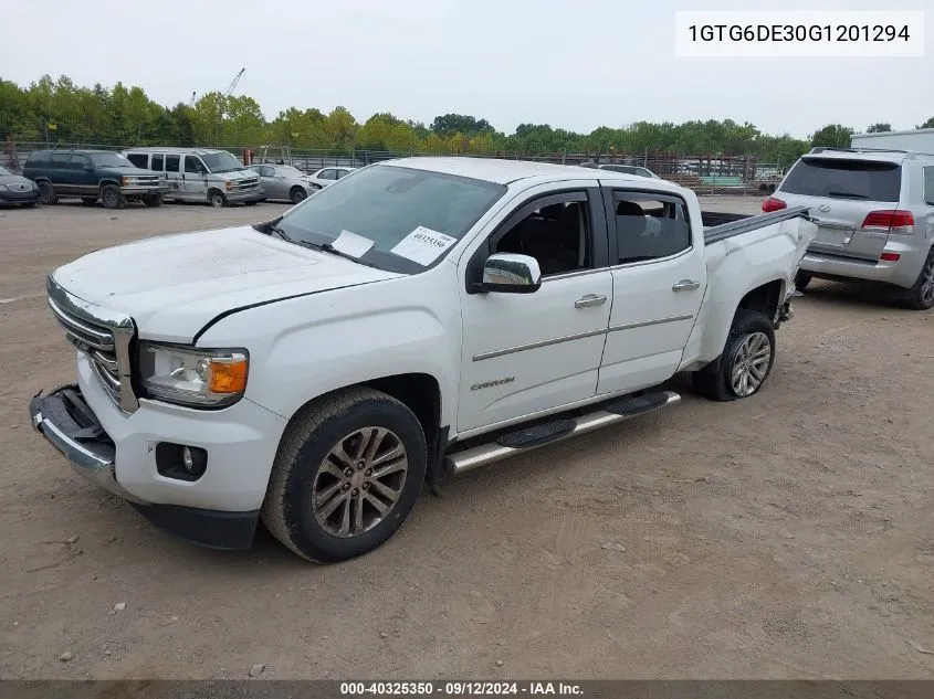 1GTG6DE30G1201294 2016 GMC Canyon Slt