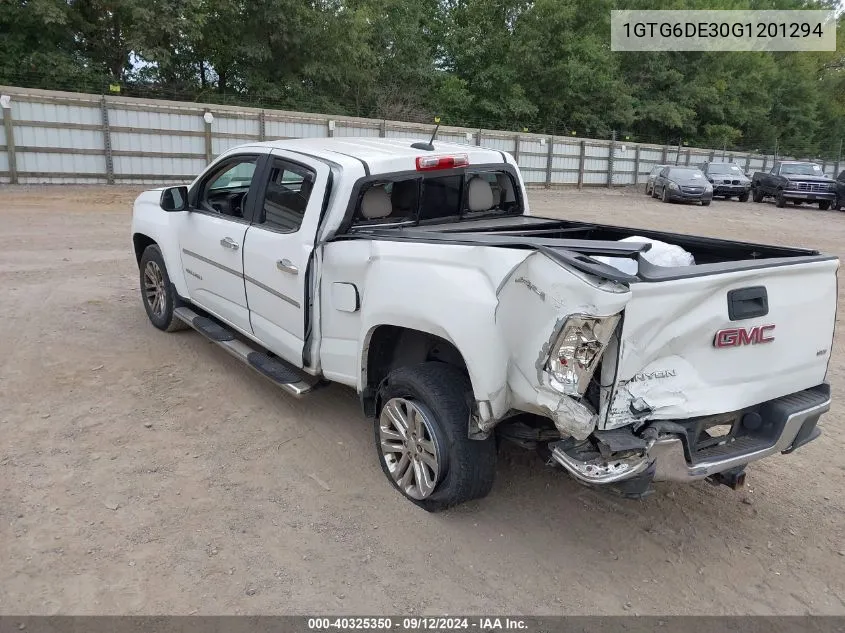 1GTG6DE30G1201294 2016 GMC Canyon Slt