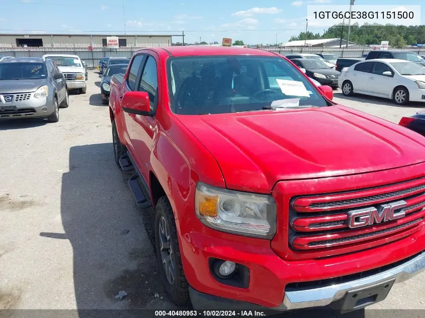 1GTG6CE38G1151500 2016 GMC Canyon Sle