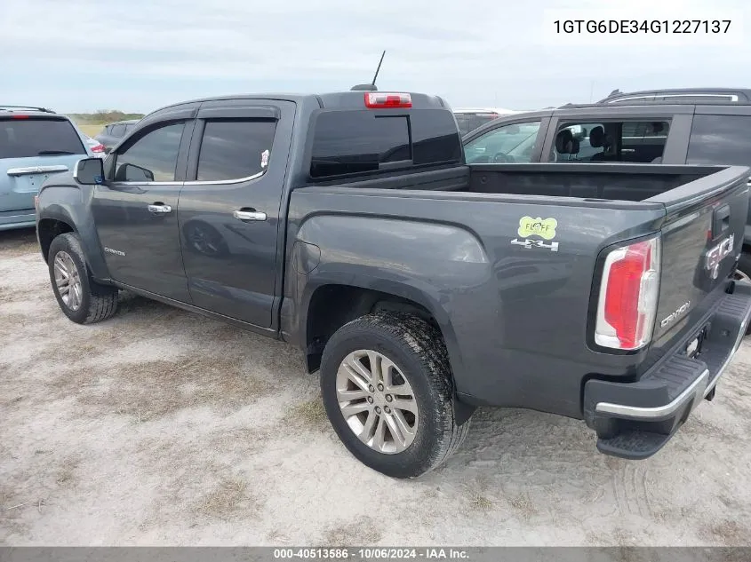 1GTG6DE34G1227137 2016 GMC Canyon Slt