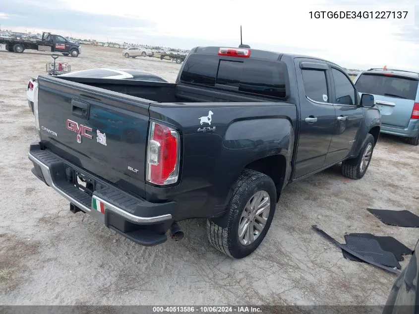 1GTG6DE34G1227137 2016 GMC Canyon Slt